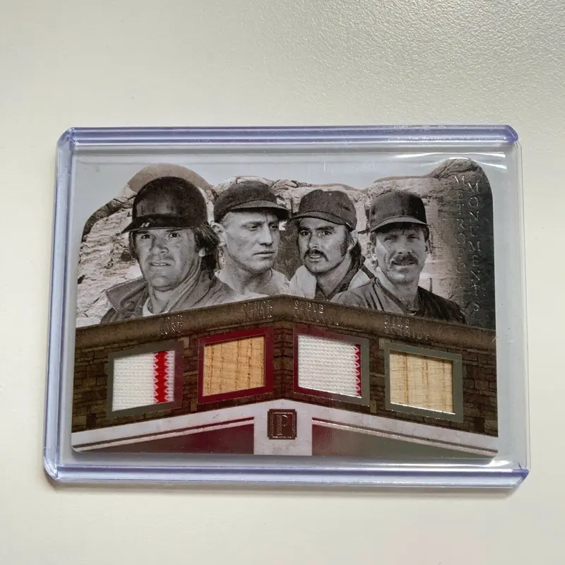 2016 Panini Pete Rose Mike Schmidt Chuck Klein Game Used Jersey Bat #4/15