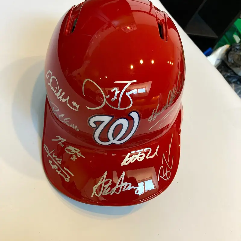 2019 Washington Nationals World Series Champs Team Signed Helmet Fanatics & MLB