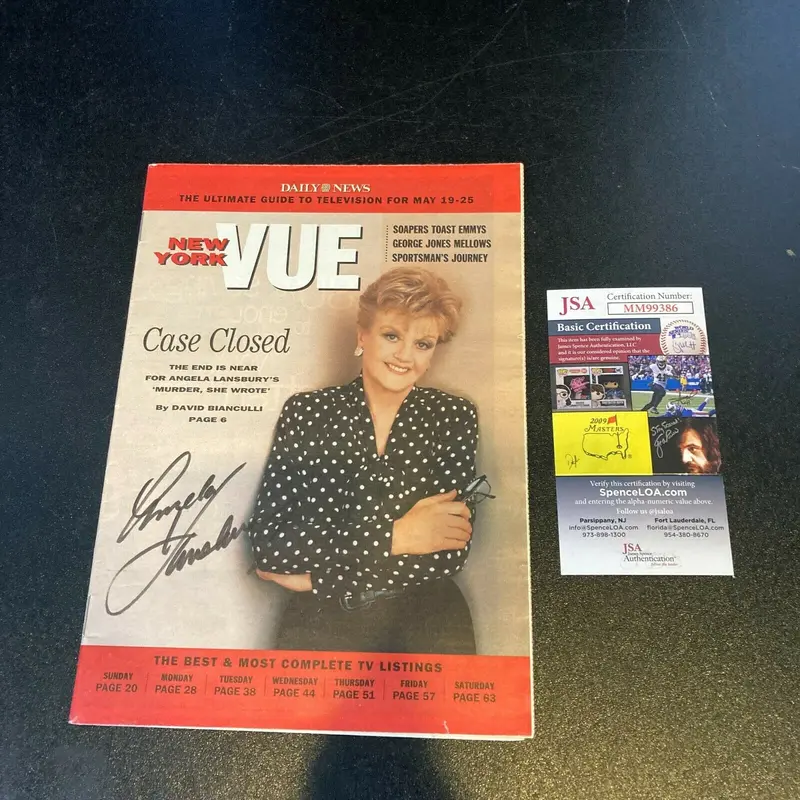 Angela Lansbury Signed Autographed Magazine With JSA COA