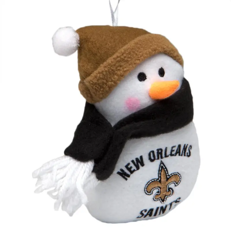New Orleans Saints - Plush Snowman Ornament