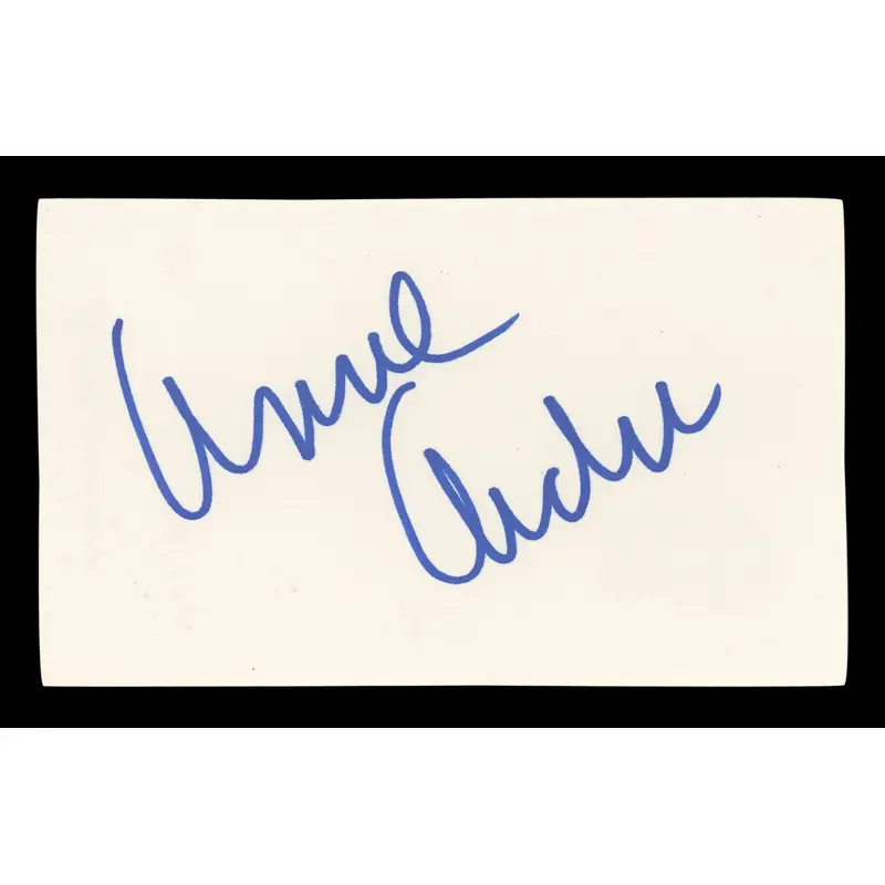 Anne Archer Fatal Attraction Authentic Signed 3x5 Index Card BAS #BL96925