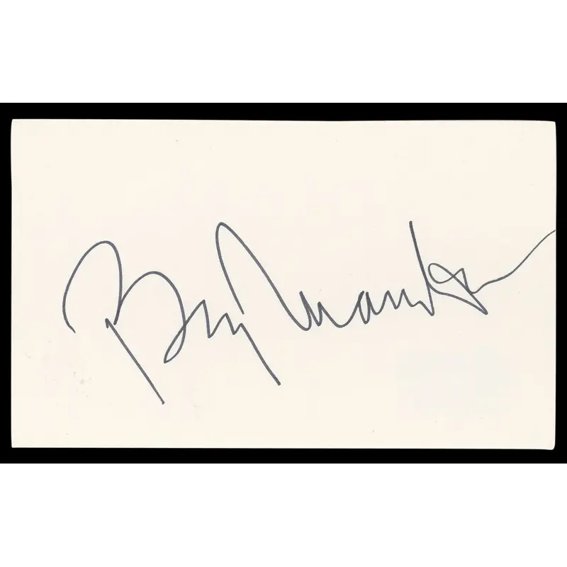 Barry Manilow Authentic Signed 3x5 Index Card Autographed BAS #BL98785
