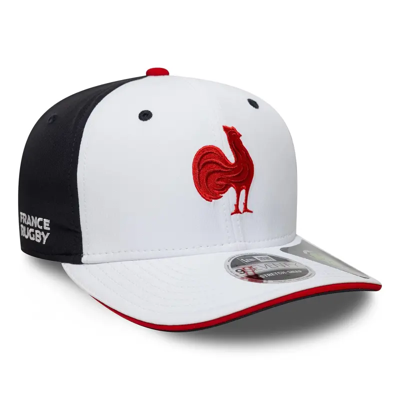 French Federation Of Rugby Training White 9SEVENTY Stretch Snap Adjustable Cap