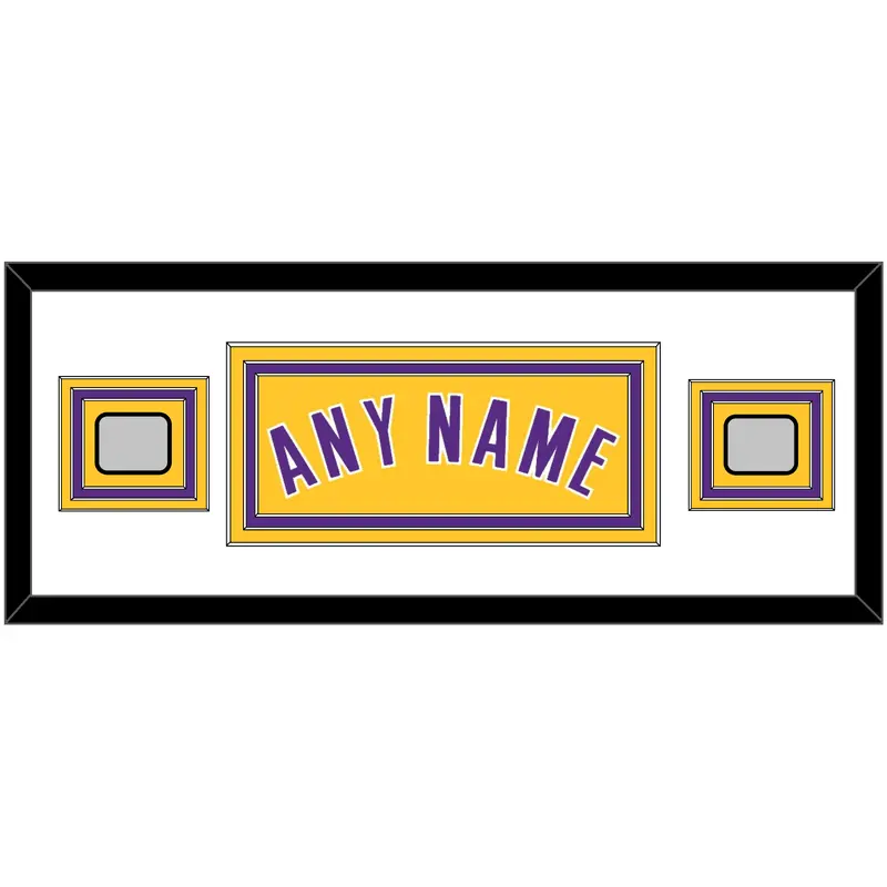Los Angeles Name & 2 Trophy Patches - Home Yellow (1999-2018) - Triple Mat 2