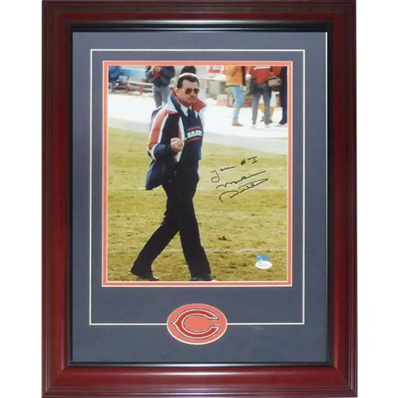 Mike Ditka Autographed Chicago Bears (Middle Finger) Deluxe Framed 11x14 Photo - JSA