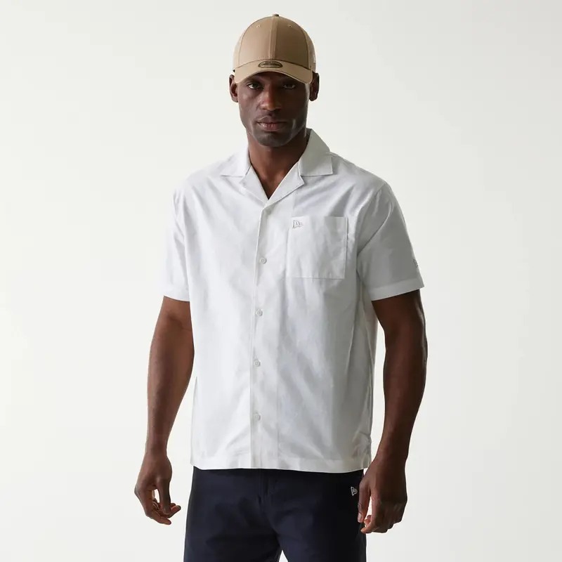 New Era White Revere Short Sleeve Shirt
