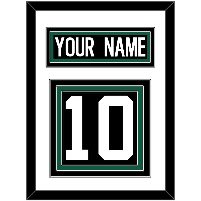New York Nameplate & Number (Back) - Alternate Black - Triple Mat 1
