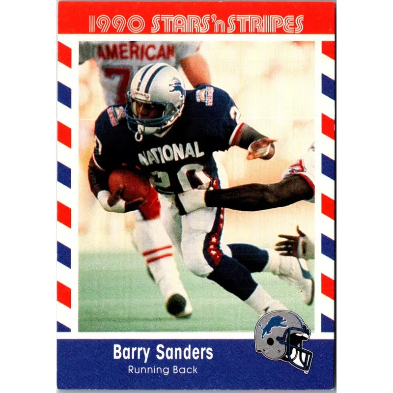 1990 Asher Candy Stars 'n Stripes Barry Sanders #44