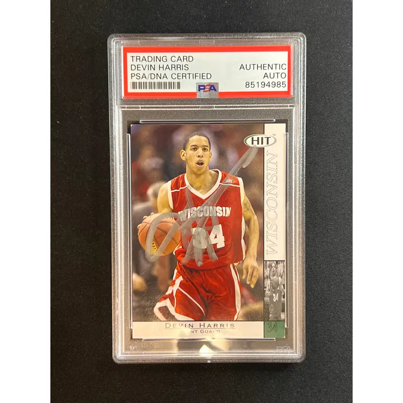 2004 Sage #34 Devin Harris Signed Card AUTO PSA Slabbed Dallas
