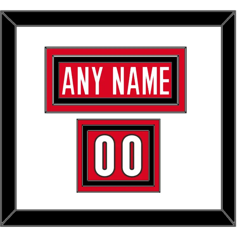 Canada Mens Hockey Nameplate & Number (Shoulder) - 2006 Olympics Road Red - Triple Mat 1