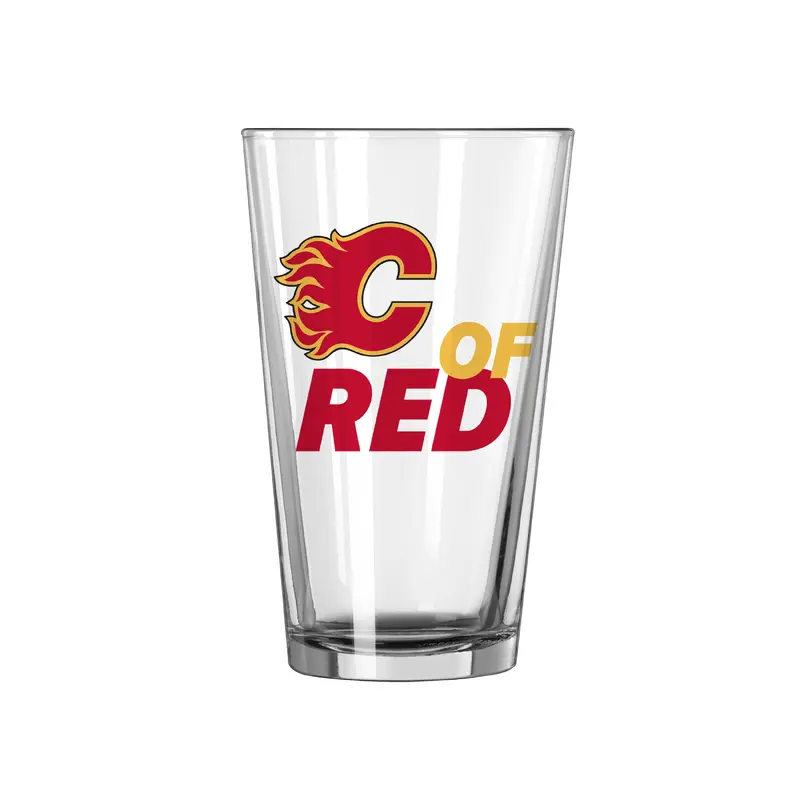 Calgary Flames 16oz Slogan Pint Glass