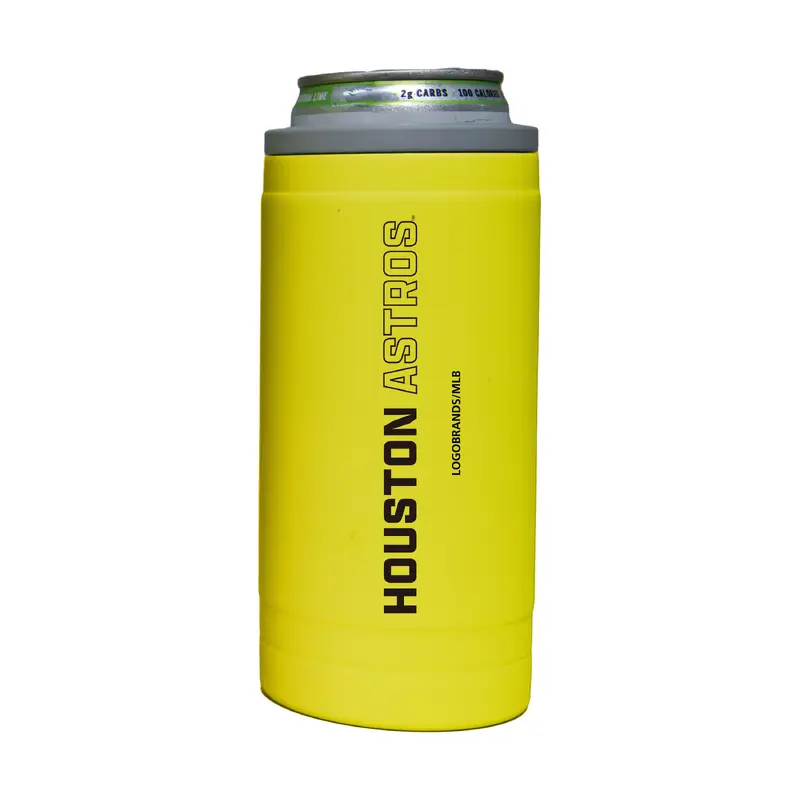 Houston Astros 12oz Cru Stacked Soft Touch Slim Coolie