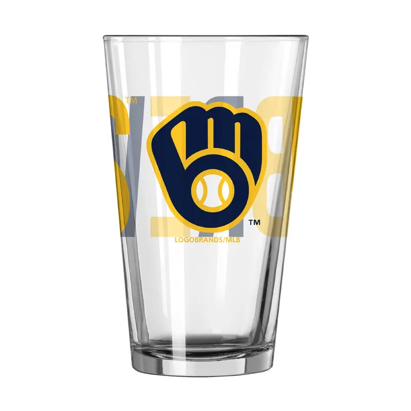 Milwaukee Brewers 16oz Overtime Pint Glass