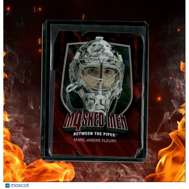 2011-12 In The Game Between Pipes Marc-Andre Fleury Masked Men IV Red Die-Cut
