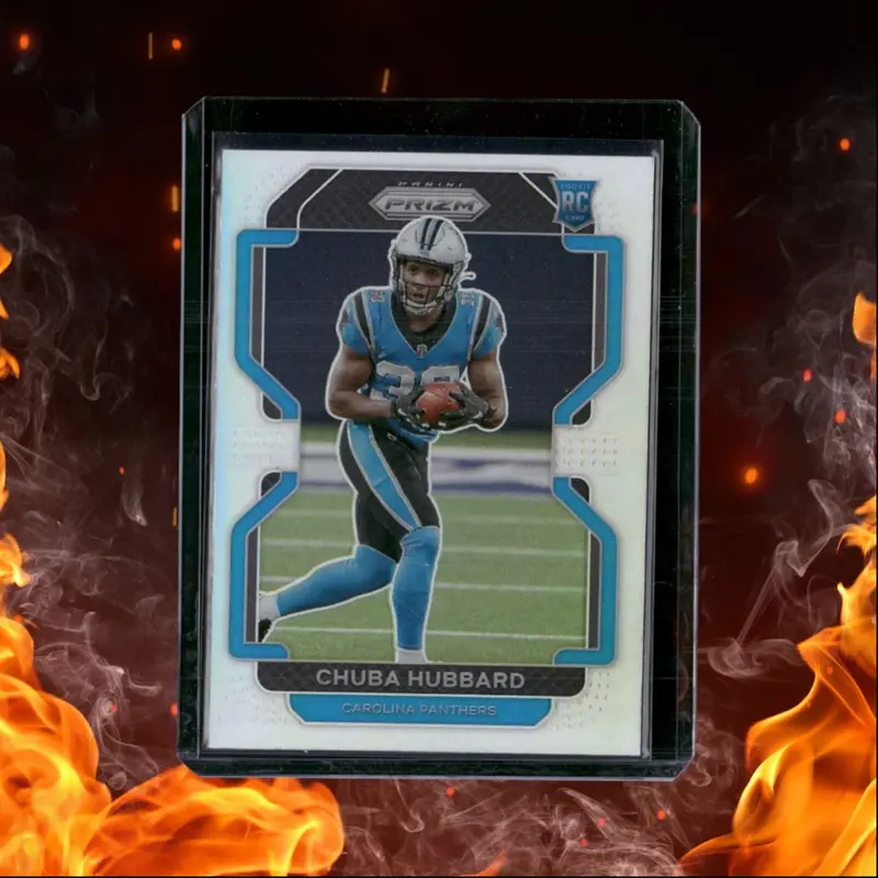 2021 Panini Prizm Chuba Hubbard Variations Silver Prizm Rookie #V-355