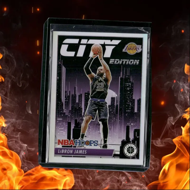 2023-24 Panini NBA Hoops Premium Stock LeBron James City Edition Silver Prizm