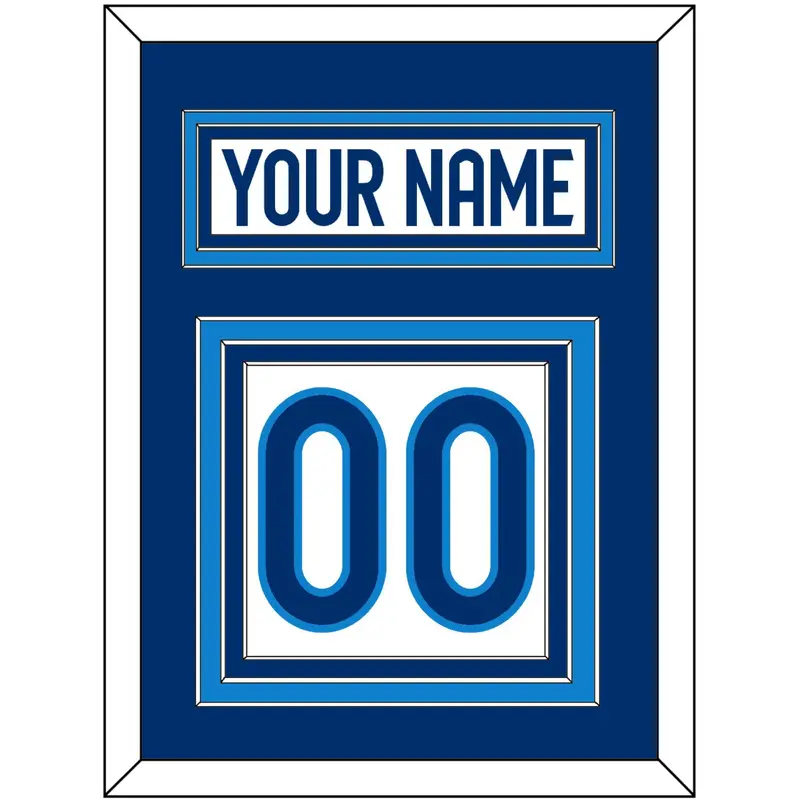 Finland Men's Hockey Nameplate & Number (Back) - 2025 4 Nations White - Triple Mat 2