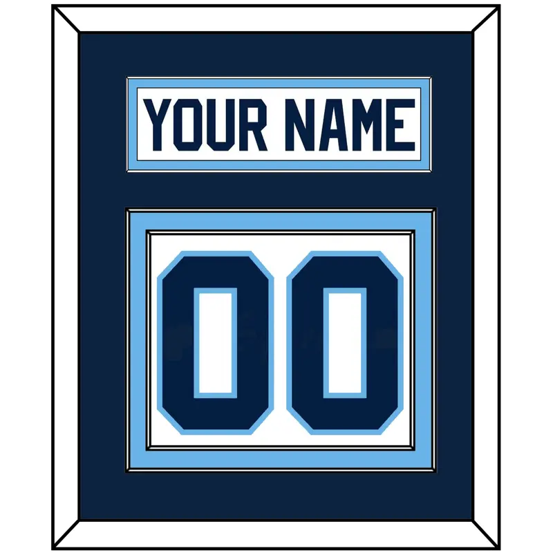 Maine Nameplate & Number (Back) - Home White (1993-1994) - Double Mat 2