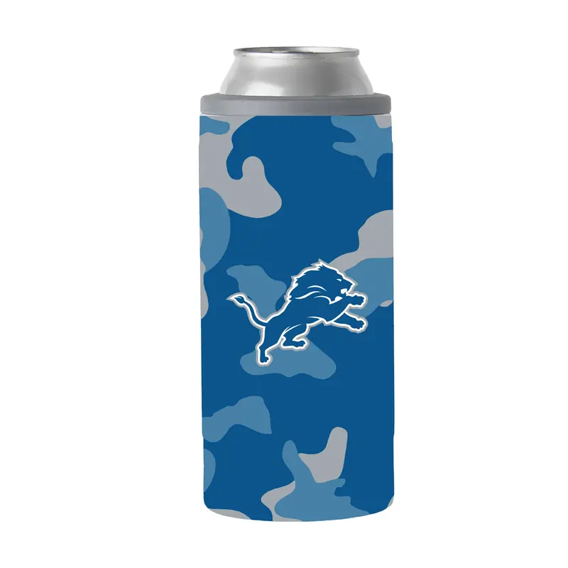 Detroit Lions Camo Swagger 12oz Slim Can Coolie