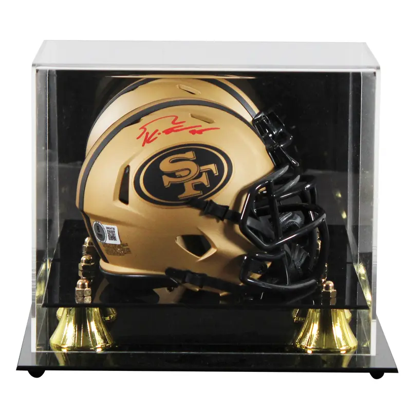 49ers George Kittle Authentic Signed Rave Speed Mini Helmet W/ Case BAS Witness