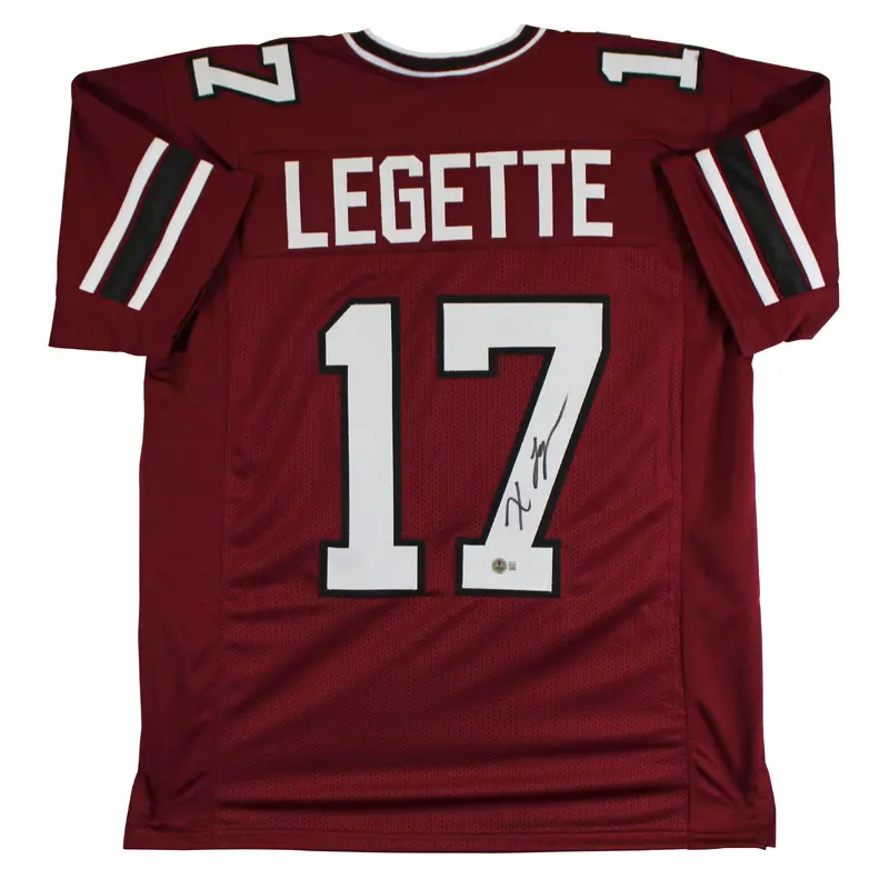 South Carolina Xavier Legette Signed Maroon Pro Style Jersey BAS Witnessed 2