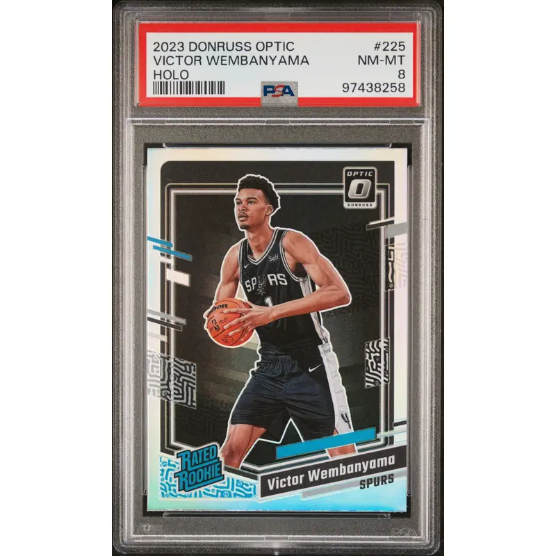 Victor Wembanyama 2023 Donruss Optic Holo #225 PSA 8 Nm-Mint