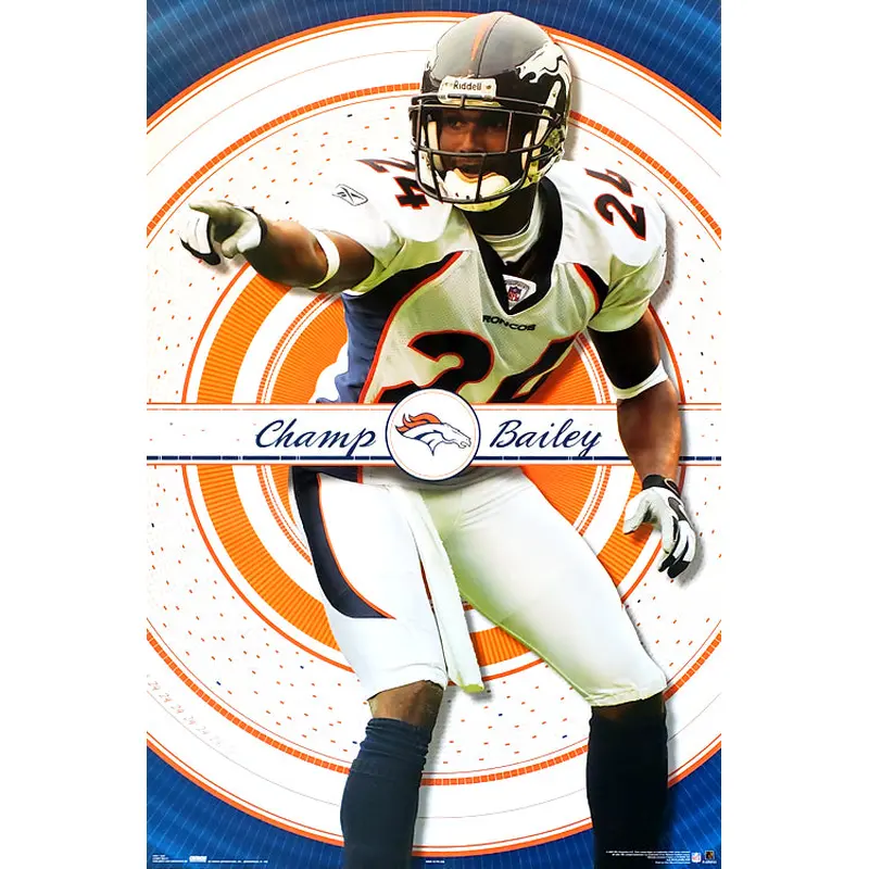 Champ Bailey "Field General" Denver Broncos NFL Action Poster - Costacos 2005