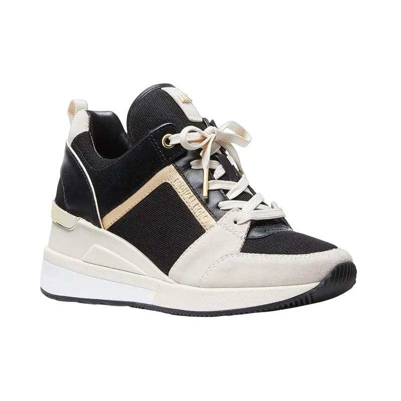 MICHAEL KORS BLACK/WHITE WOMENS TENNIS SHOE SIZES 6-8.5,  43R9GEFS1S CREAM