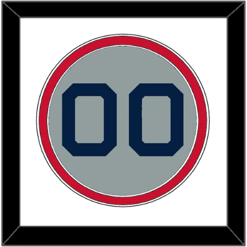 Boston Number - Road Gray (2009-2013) - Double Mat 1