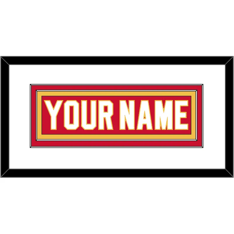 Calgary Nameplate - Road Red (1980-1994) - Double Mat 1