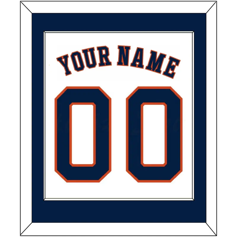 Houston Name & Number - Home White - Single Mat 1