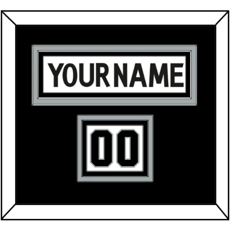 Los Angeles Nameplate & Number (Shoulder) - Road White (2011-2017) - Triple Mat 2