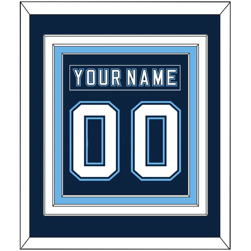 Maine Nameplate & Number (Back) Combined - Road Navy Blue - Triple Mat 2