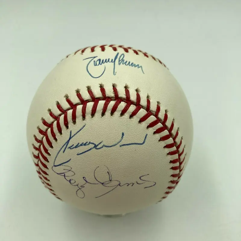 Roger Clemens Randy Johnson & Kerry Wood 20 Strikeouts Club Signed Baseball PSA