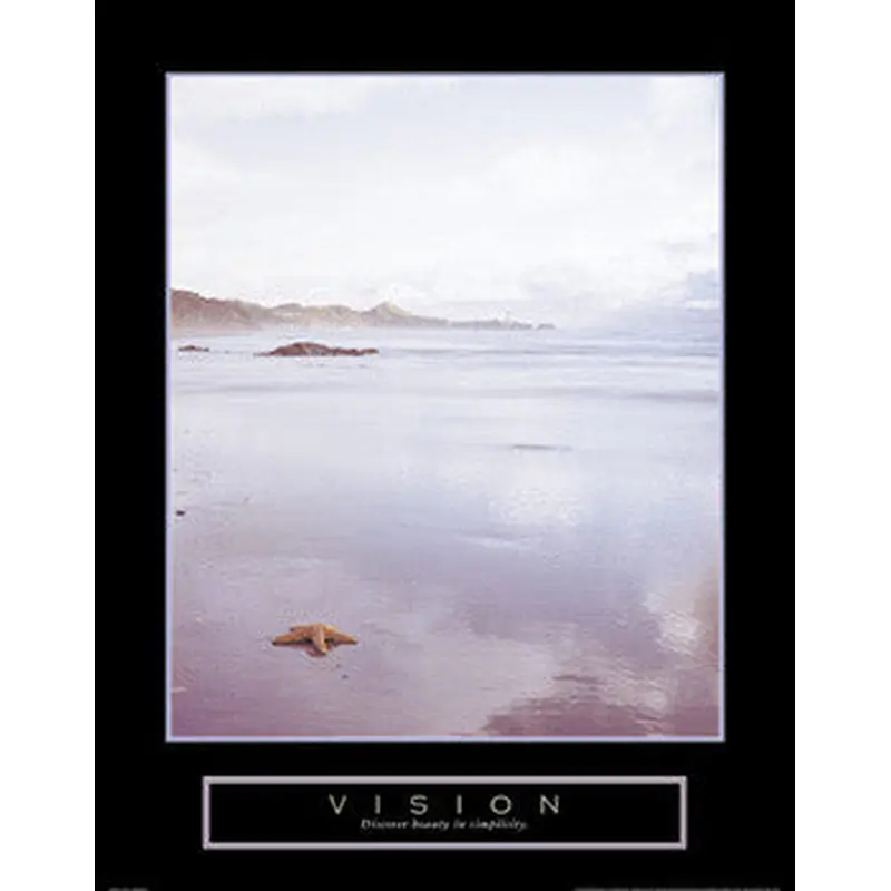 Beach at Low Tide "Vision" Motivational Poster - Front Line