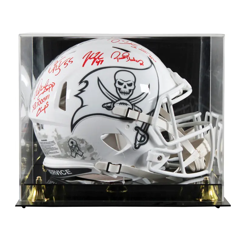 Bucs (5) Lynch, Barber +3 Signed STS III F/S Speed Proline Helmet W/ Case BAS W