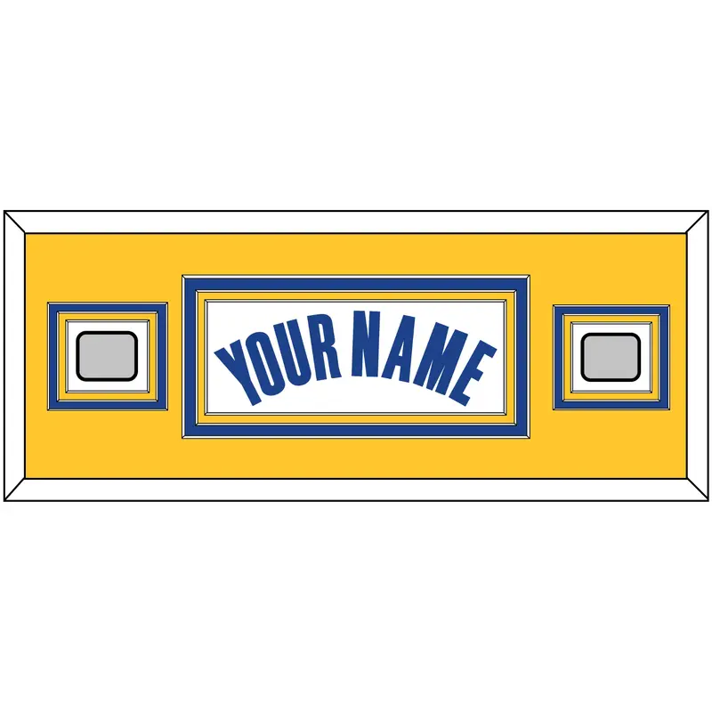 Golden State Name & 2 Champions Patches - White Association - Triple Mat 6