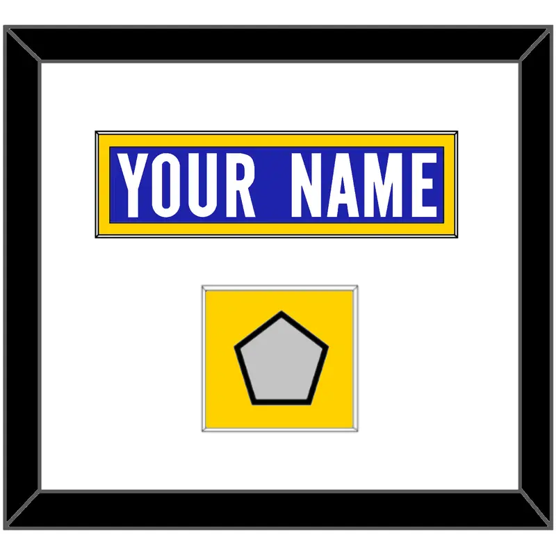 Los Angeles Nameplate & Super Bowl LVI Champions Patch - Home Blue - Single Mat 1