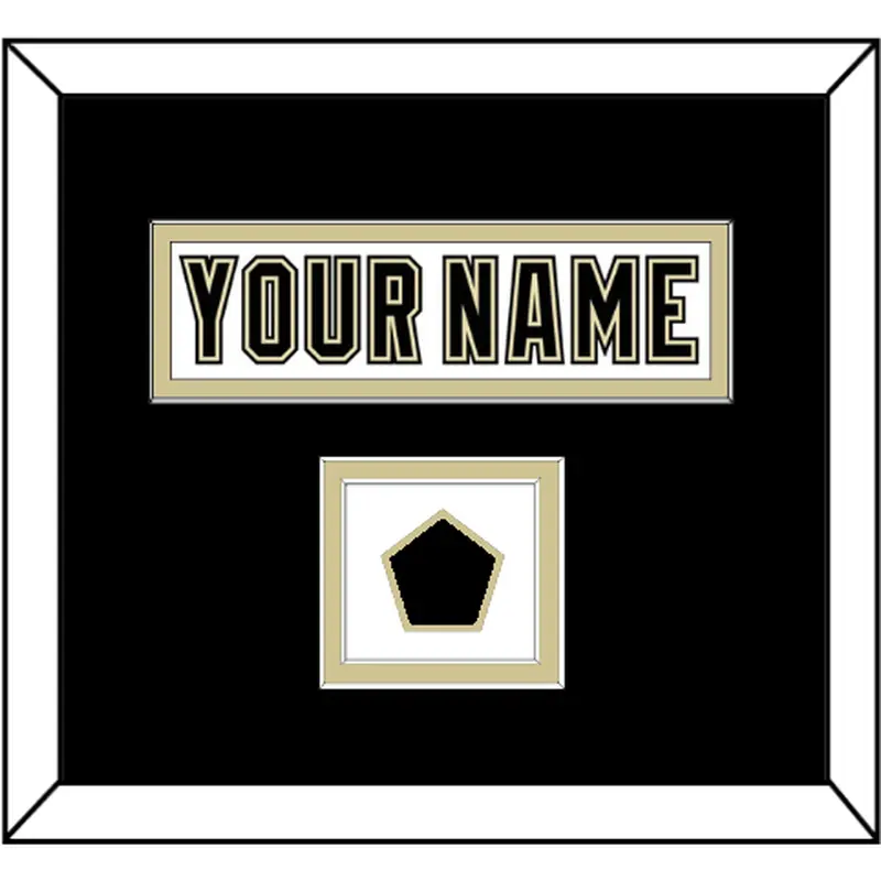 Pittsburgh Nameplate & Logo Patch - White Jersey (2002-2007) - Double Mat 3