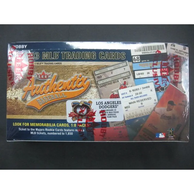 2003 Fleer Authentix Dodgers Baseball Box (Hobby)