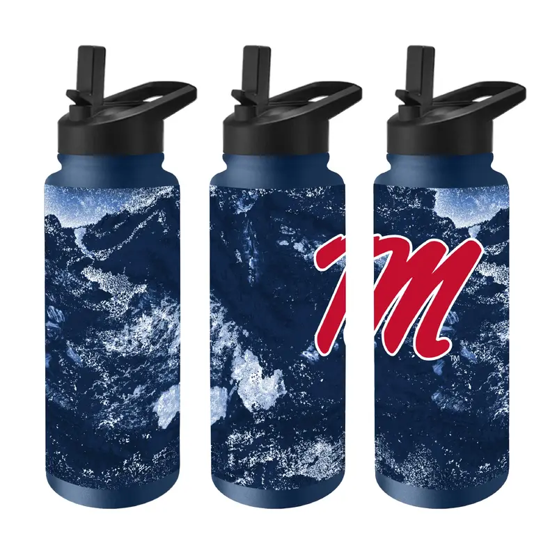Ole Miss 34oz Camo Quencher Bottle