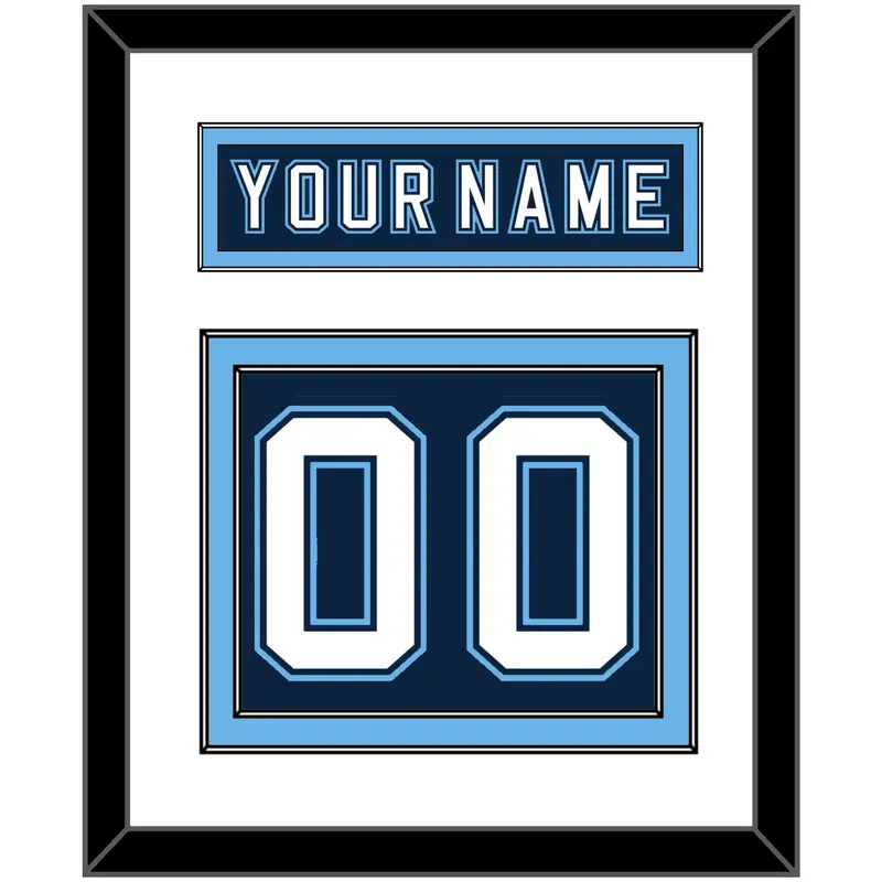 Maine Nameplate & Number (Back) - Road Navy Blue - Double Mat 1