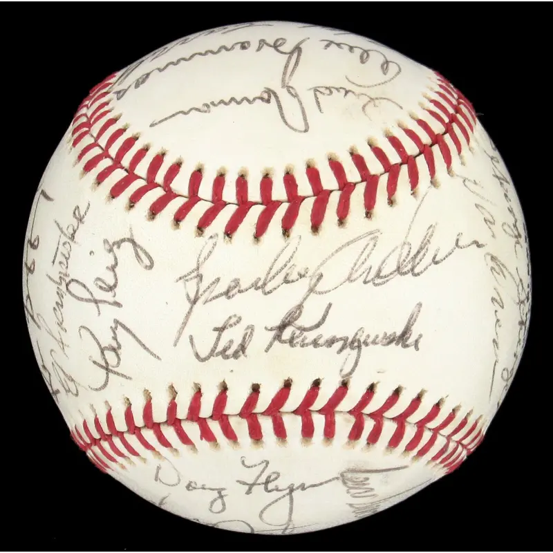 Beautiful  1975 Cincinnati Reds World Series Champs Team Signed Baseball PSA DNA