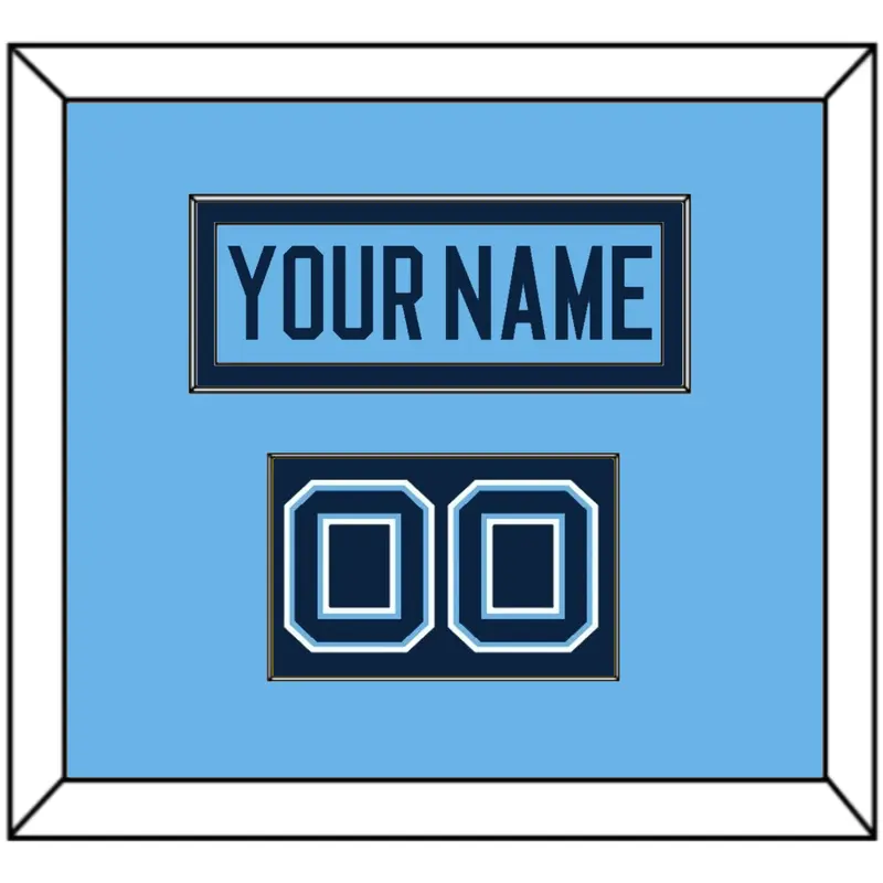Maine Hockey Nameplate & Number (Shoulder) - Alternate Light Blue (2007-2008) - Single Mat 2