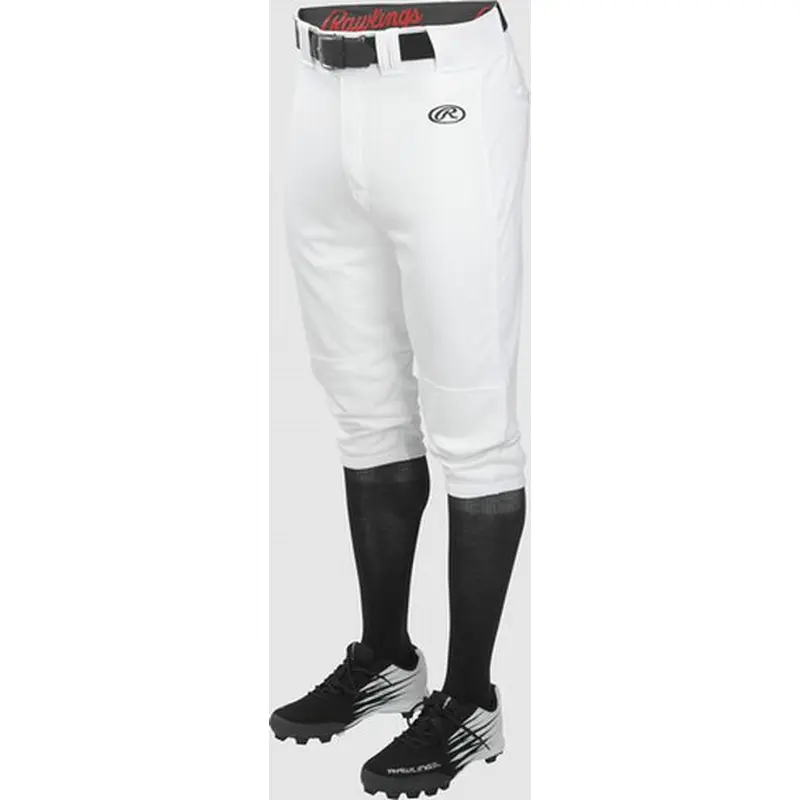 New Rawlings Launch Knicker Baseball Pants Youth Size Small - White