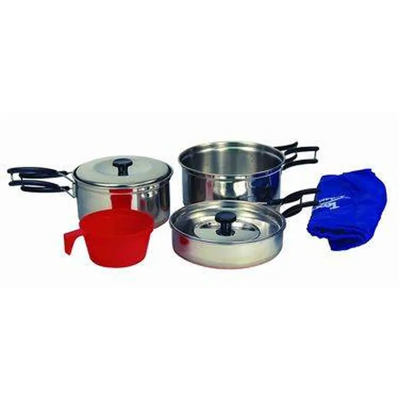 New Texsport Backpackers Stainless Steel Cook Set