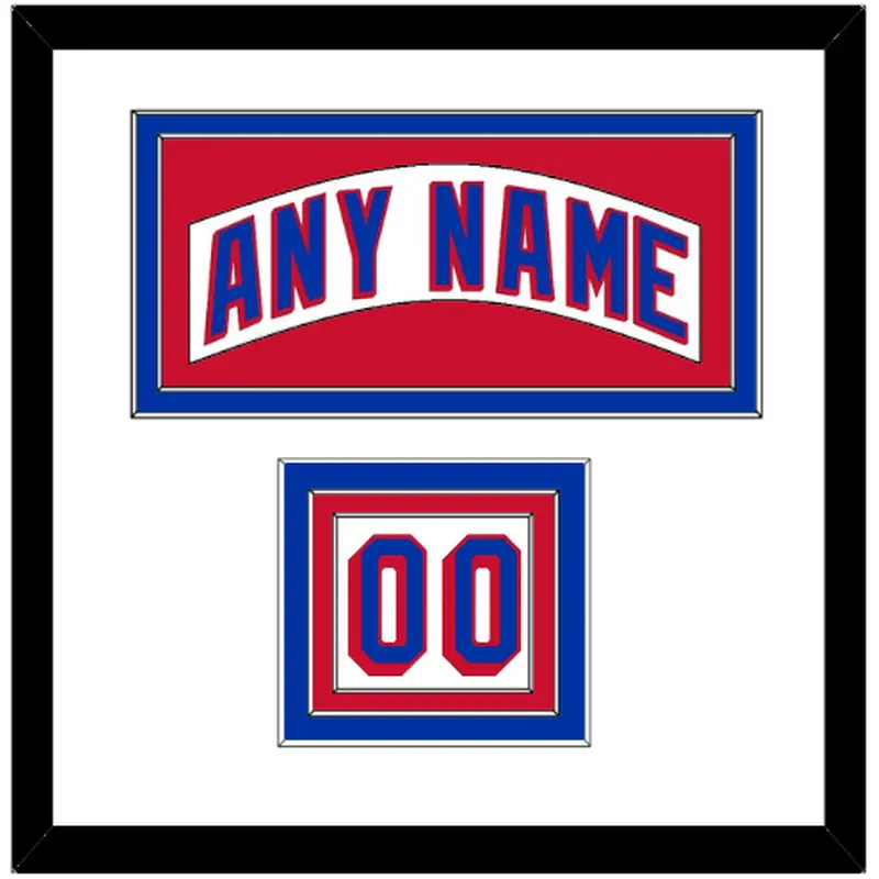 New York Nameplate & Number (Shoulder) - Home White (1990-2004) - Triple Mat 1