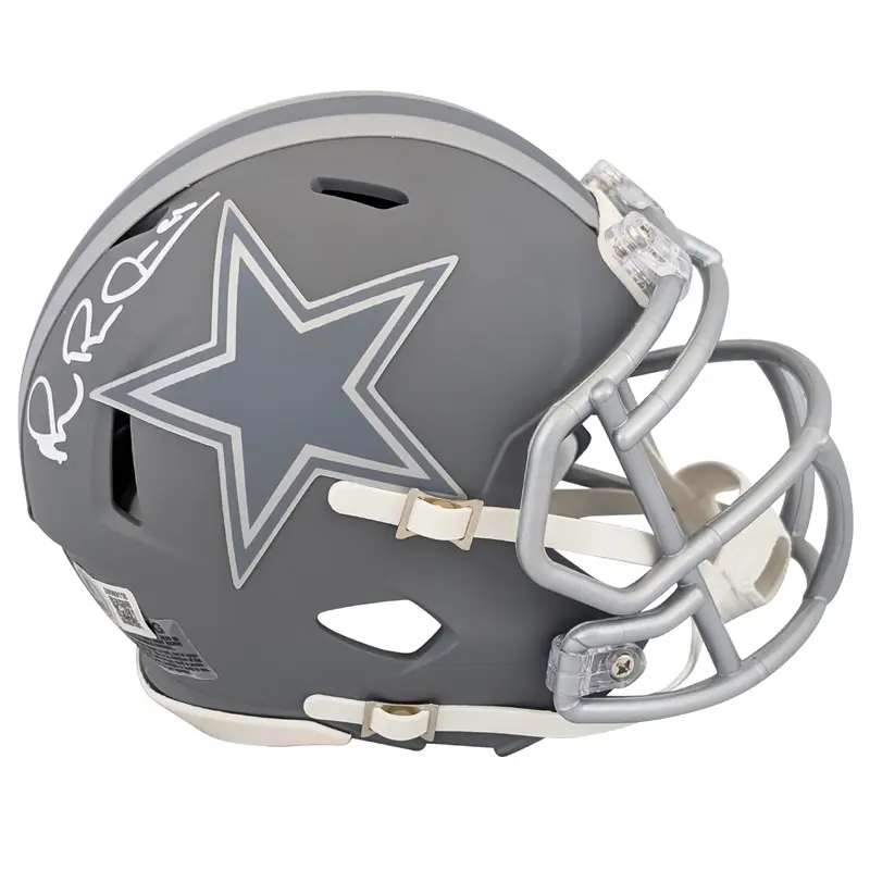 Cowboys Michael Irvin Authentic Signed Slate Speed Mini Helmet BAS Witnessed