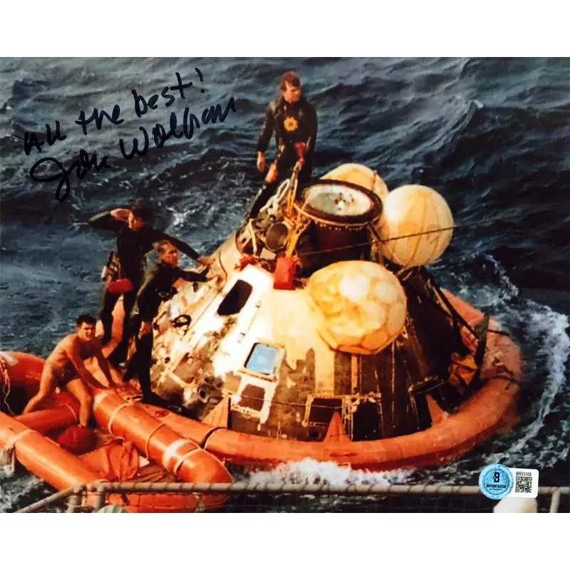 John Wolfram Apollo 11 "All The Best!" Authentic Signed 8x10 Photo BAS #BR53109
