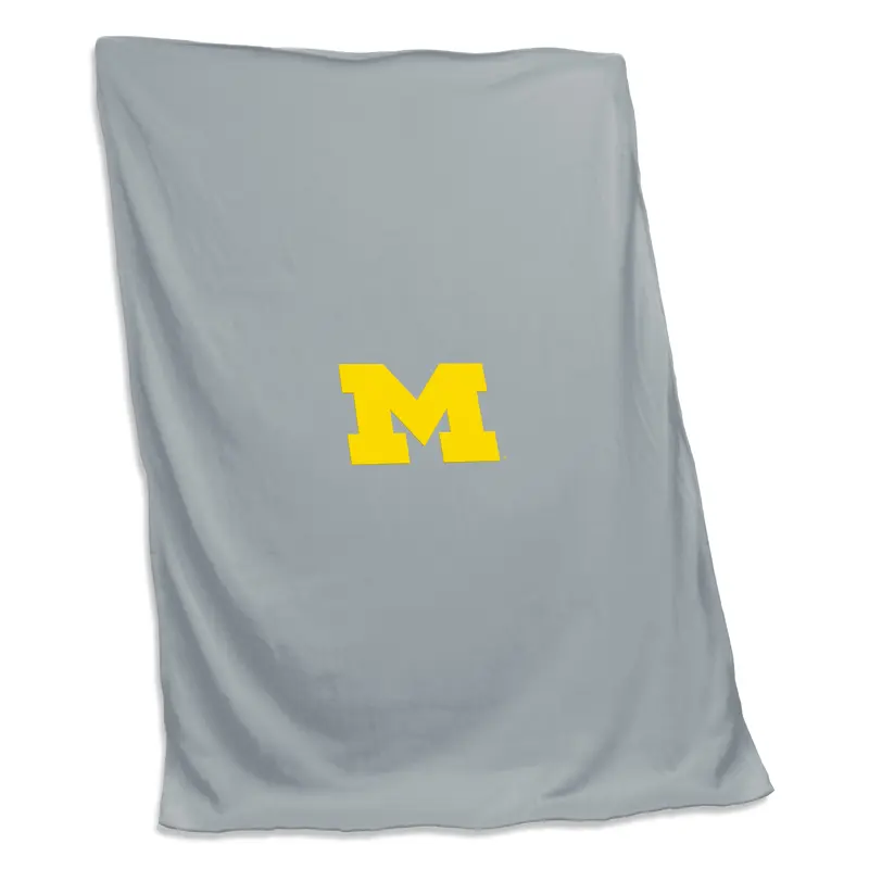 Michigan Charcoal Sweatshirt Blanket (Screened)